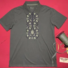 Вишиванка хакі Василеві квіти